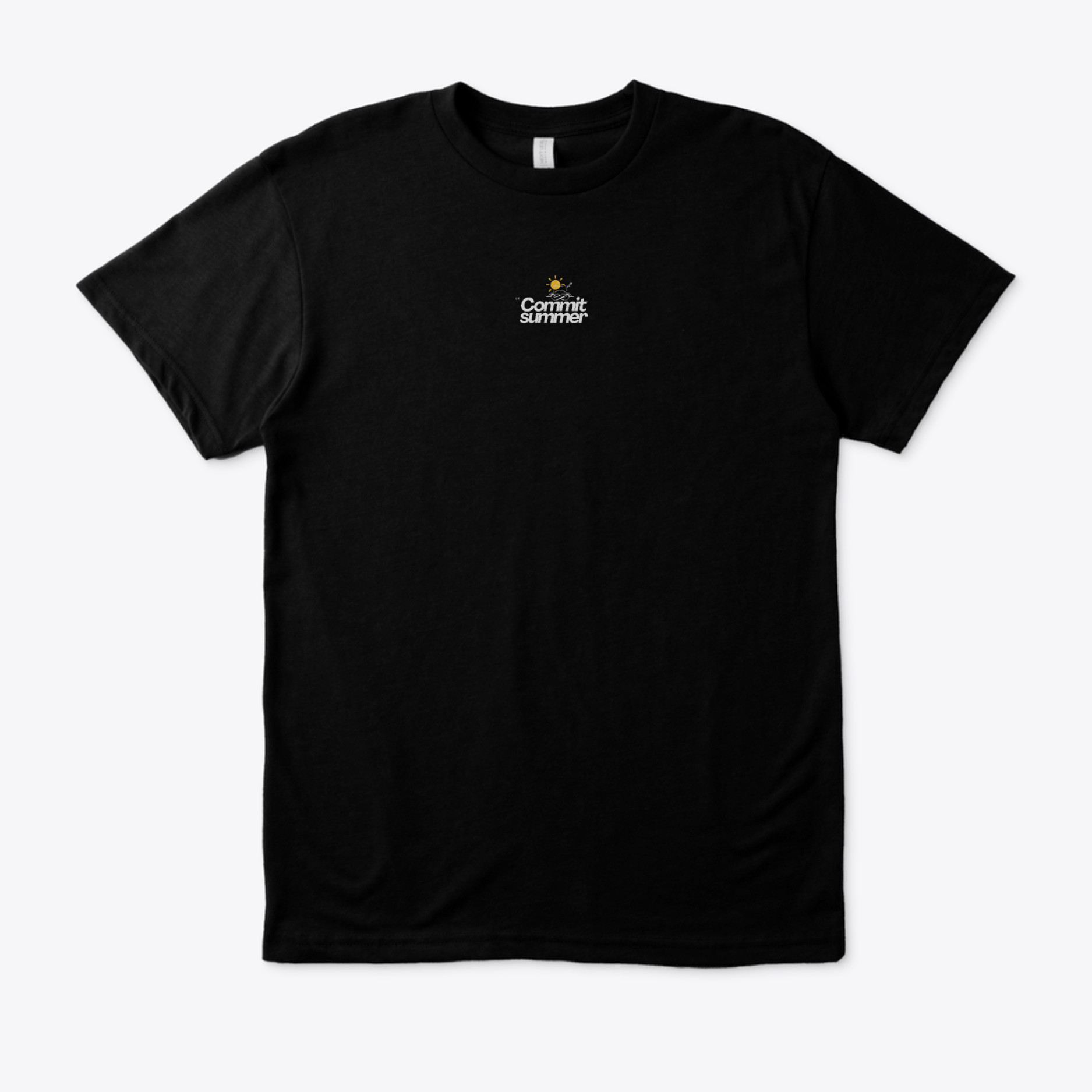 "Commit Summer" Developer Minimalist Heavyweight T-Shirt - Black - Image 3