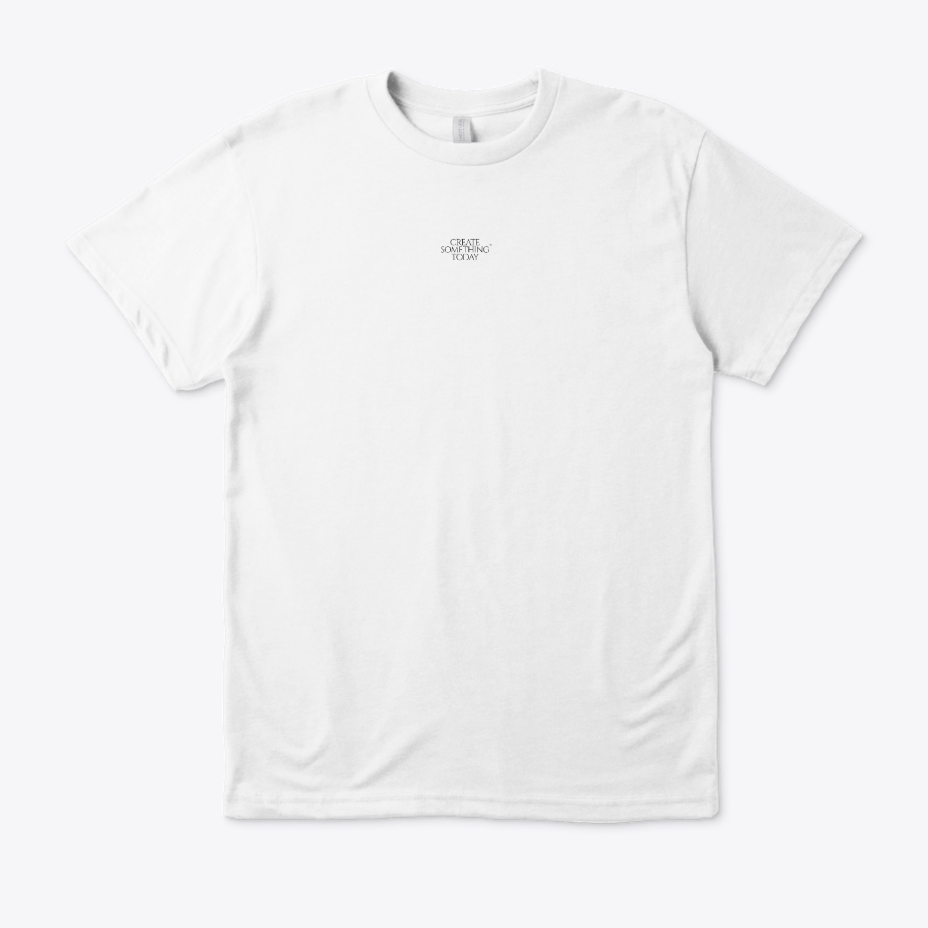 "Create Something Today" Creator Minimalist Heavyweight T-Shirt - White - Image 3