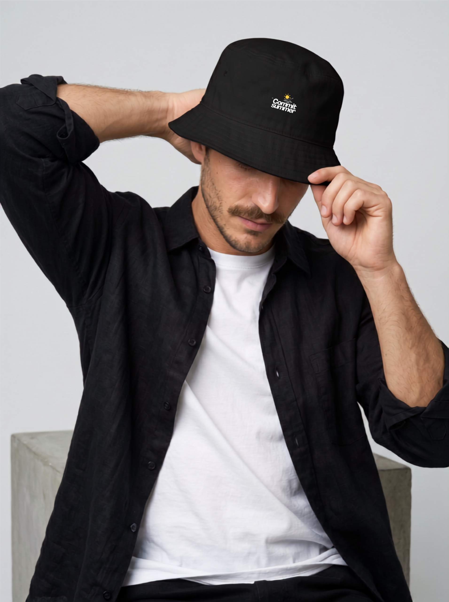 "Commit Summer" Dev Vacation Bucket Hat | Tech Summer - Black