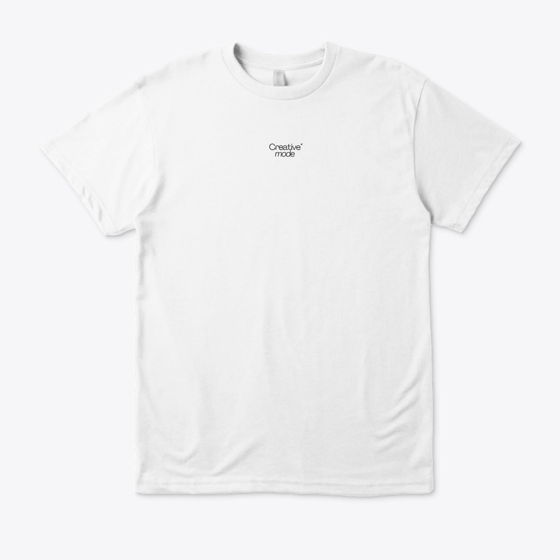 "Creative Mode" Creator Minimalist Heavyweight T-Shirt - White - Image 3