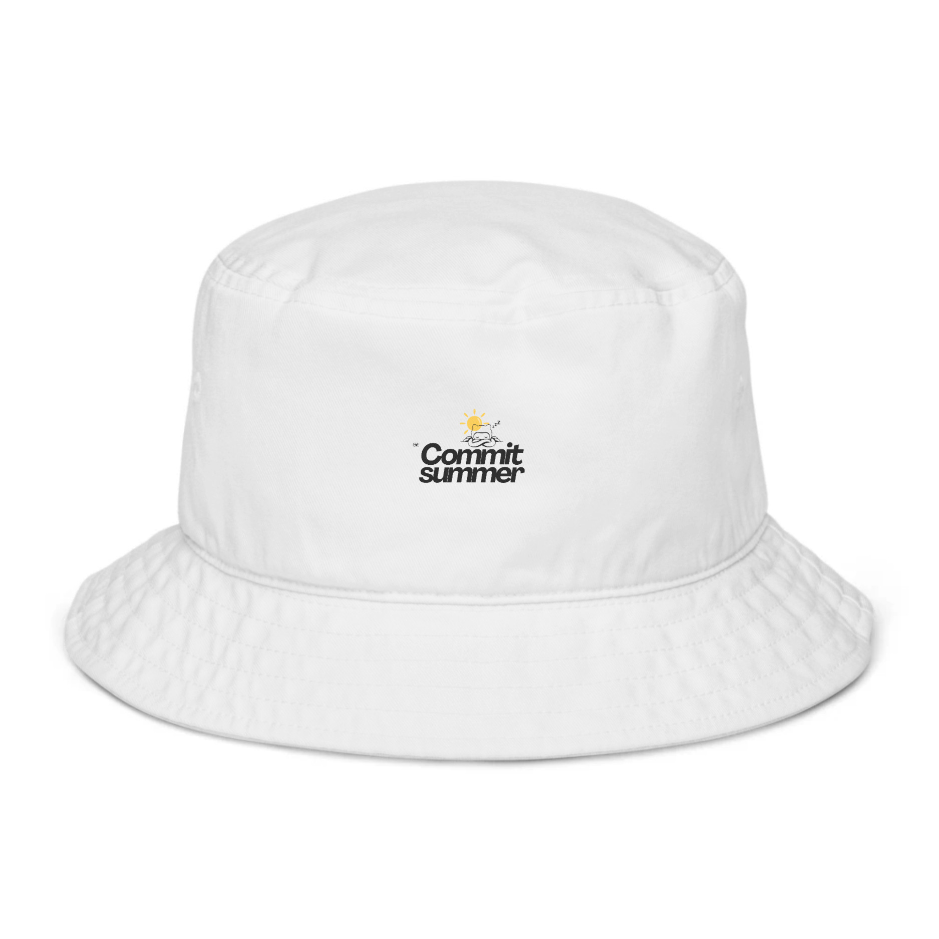 "Commit Summer" Developer Vacation Bucket Hat | Tech Summer - White - Image 3