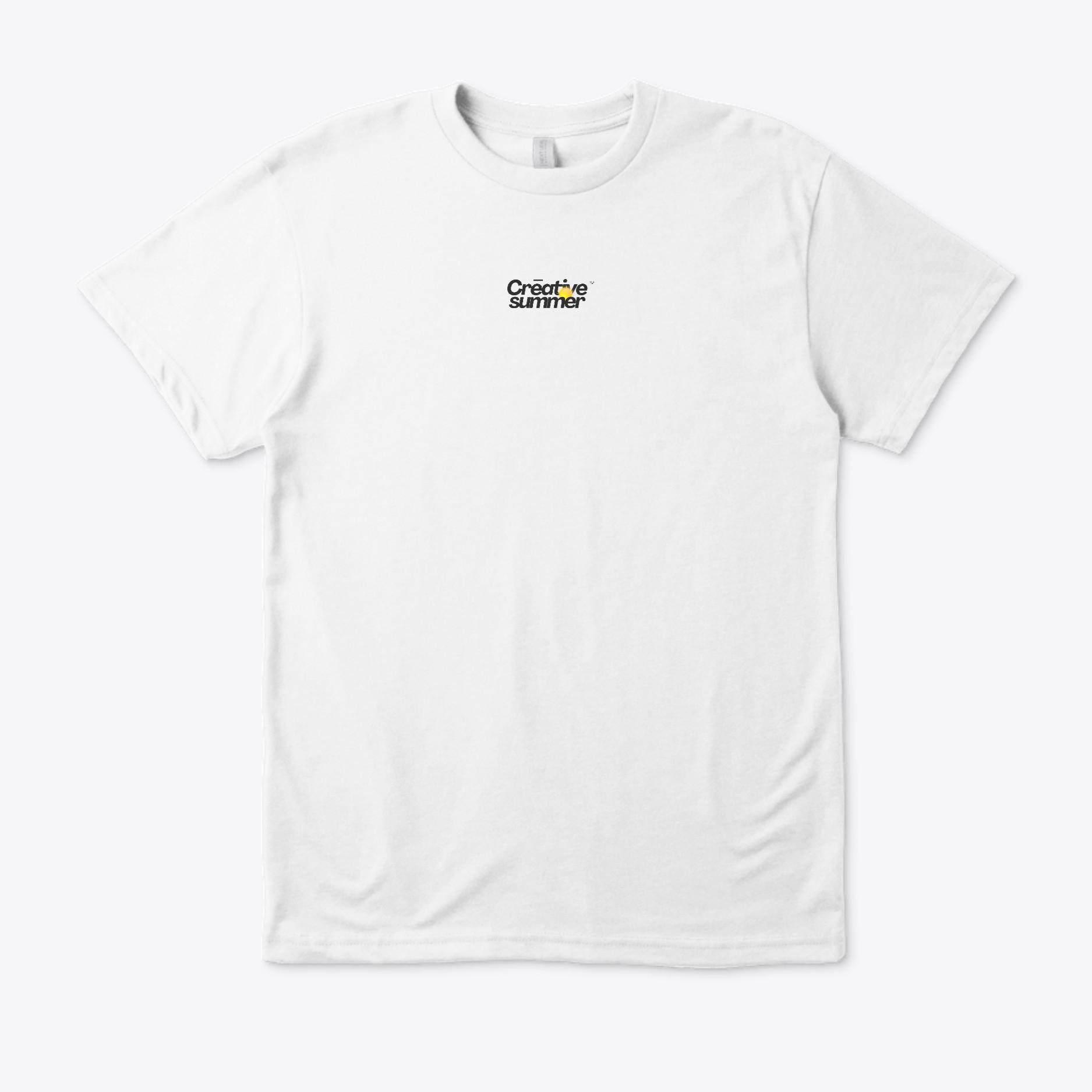 "Creative Summer" Creator Minimalist Heavyweight T-Shirt - White - Image 3