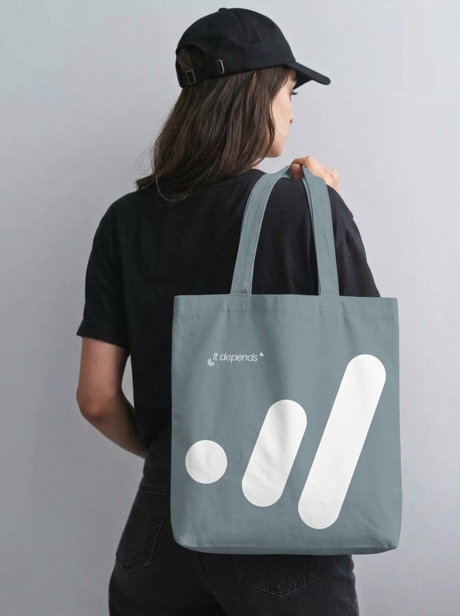 "It Depends" Consultant Minimalist Canvas Tote Bag