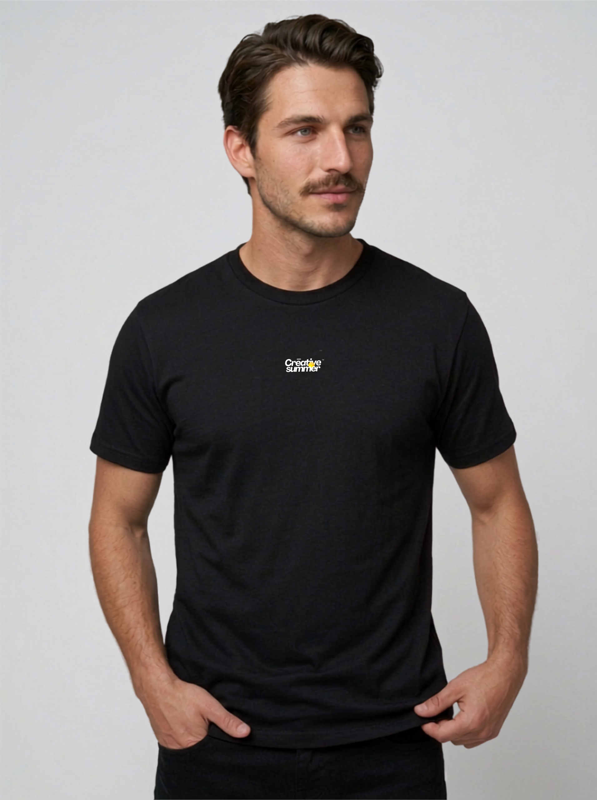 "Creative Summer" Creator Minimalist Heavyweight T-Shirt - Black