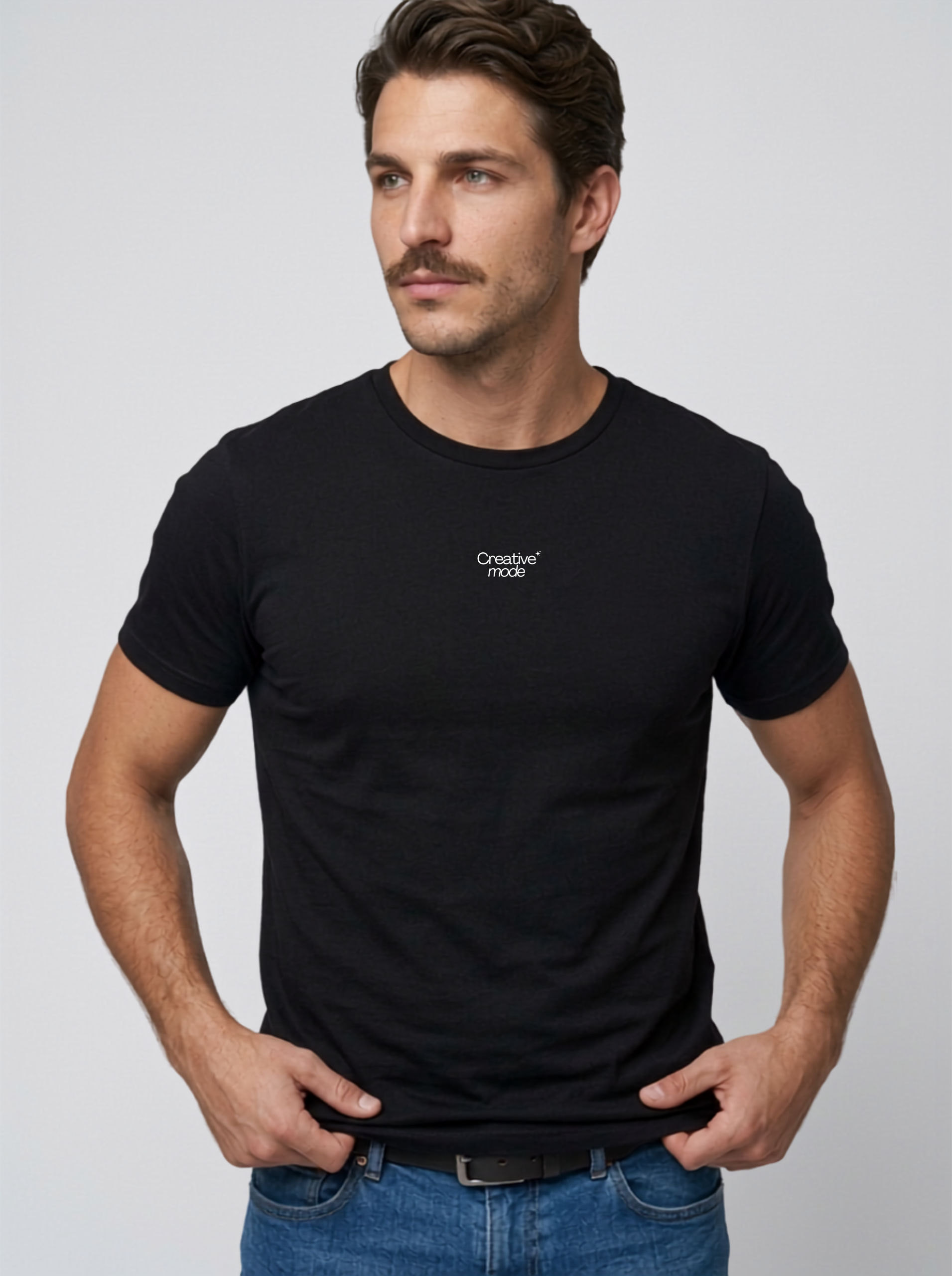 "Creative Mode" Creator Minimalist Heavyweight T-Shirt - Black