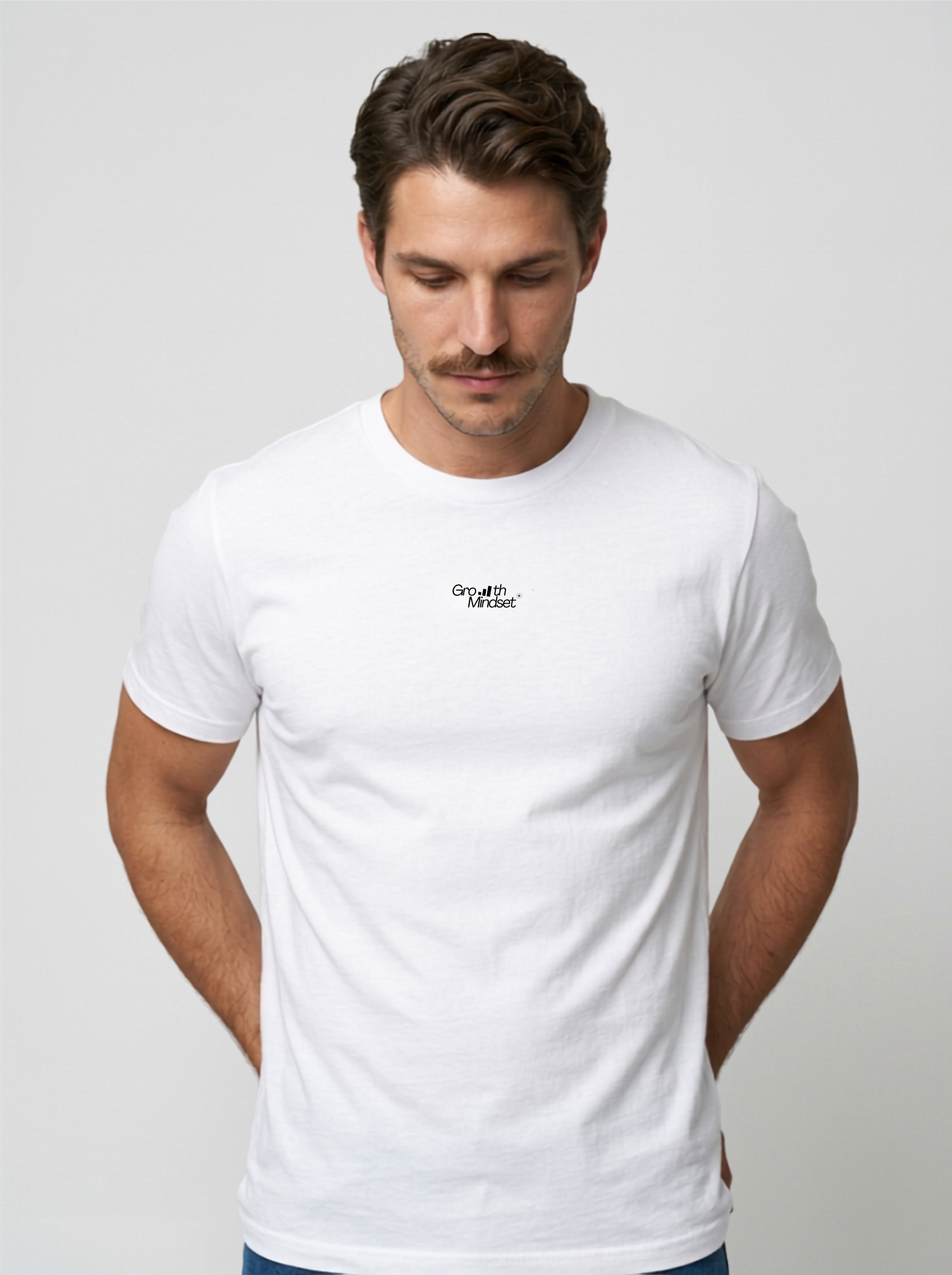 "Growth Mindset" Minimalist Heavyweight T-Shirt - White